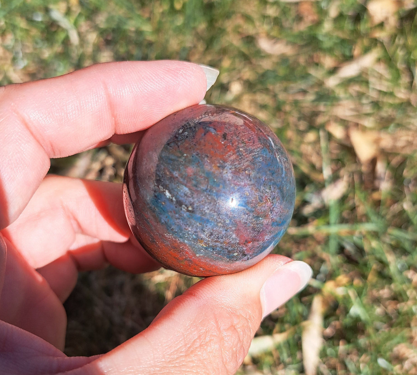 Ocean Jasper Sphere - Gemstone Sphere, Metaphysical Crystal, Crystal Collection