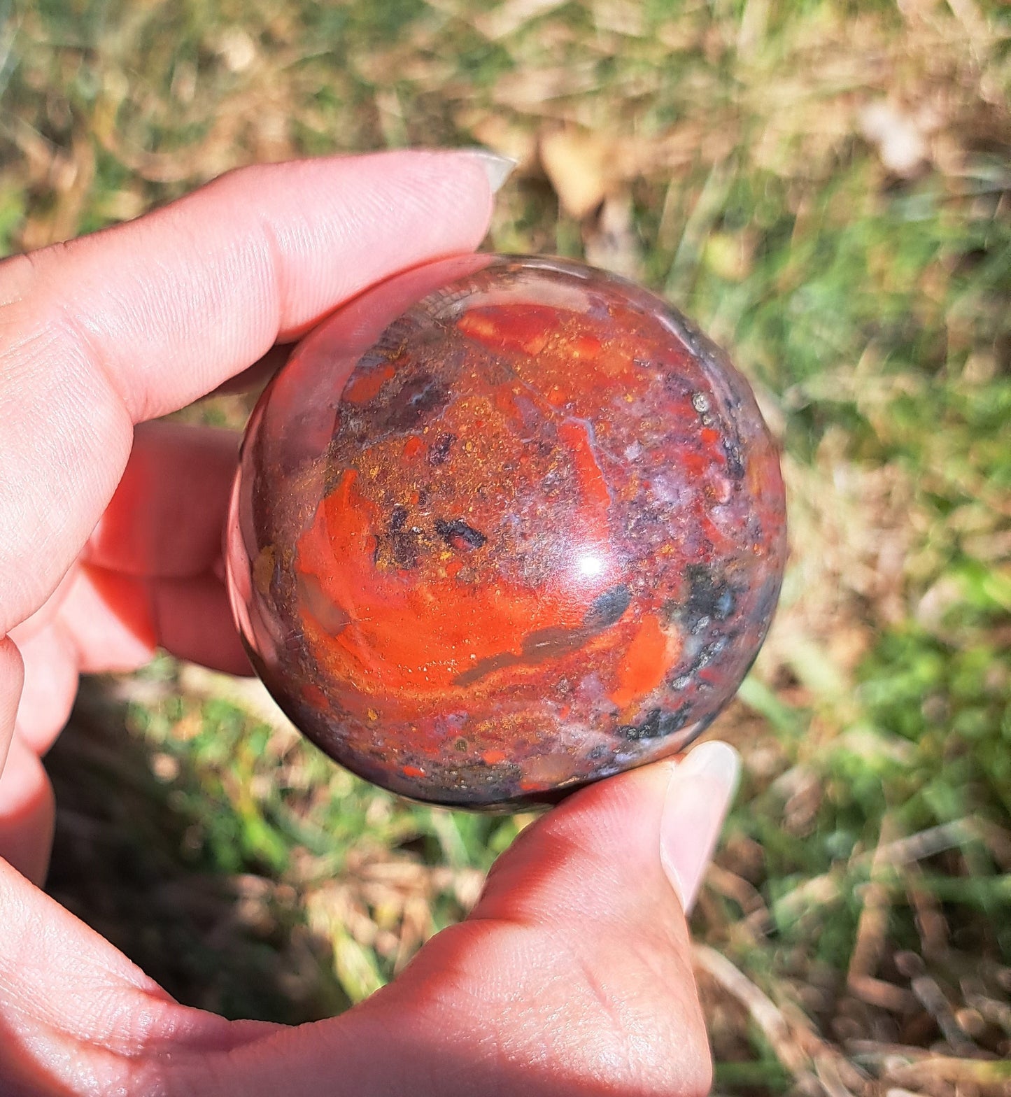 Ocean Jasper Sphere - Gemstone Sphere, Metaphysical Crystal, Crystal Collection