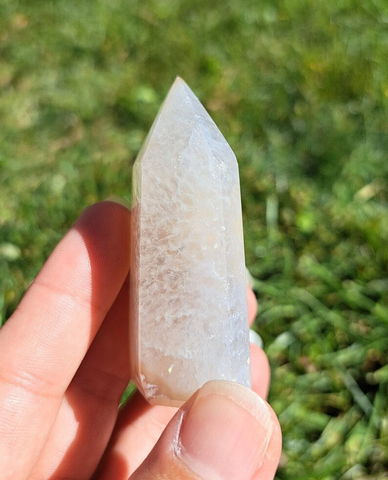 Druzy Agate Tower - Spiritual Healing and Meditation