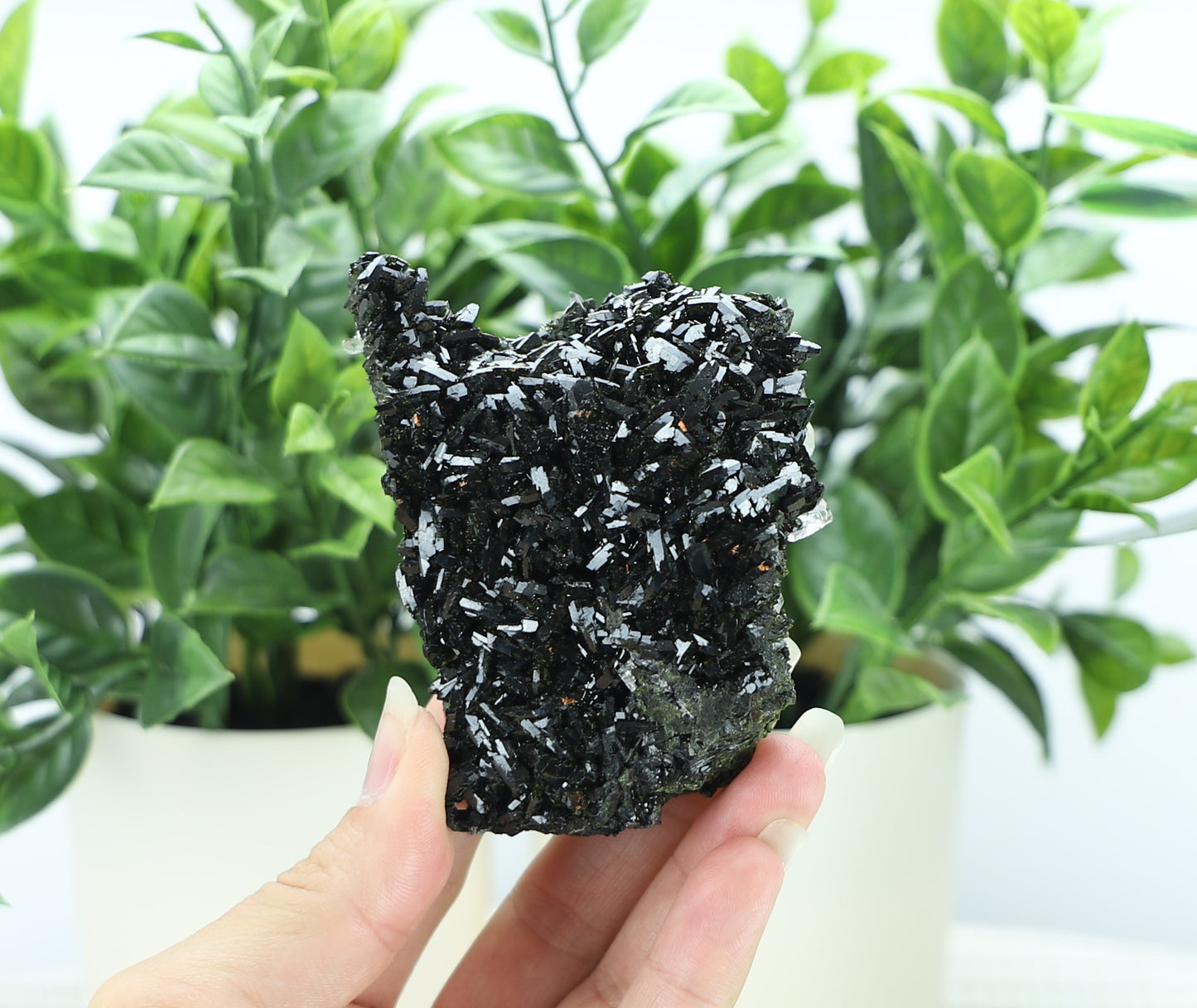 Epidote in Quartz – Mossy Crystal Cluster | Fairy Vibes | Nature Sourced