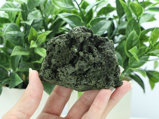Epidote in Quartz – Mossy Crystal Cluster | Fairy Vibes | Nature Sourced