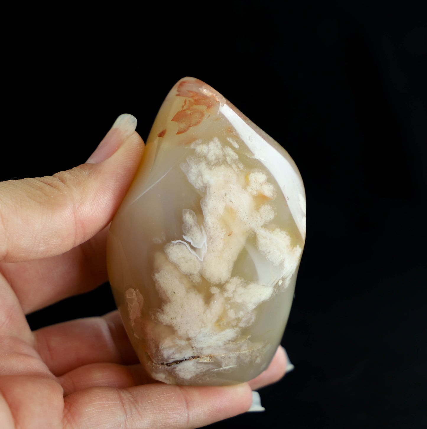 Flower Agate Crystal Flame