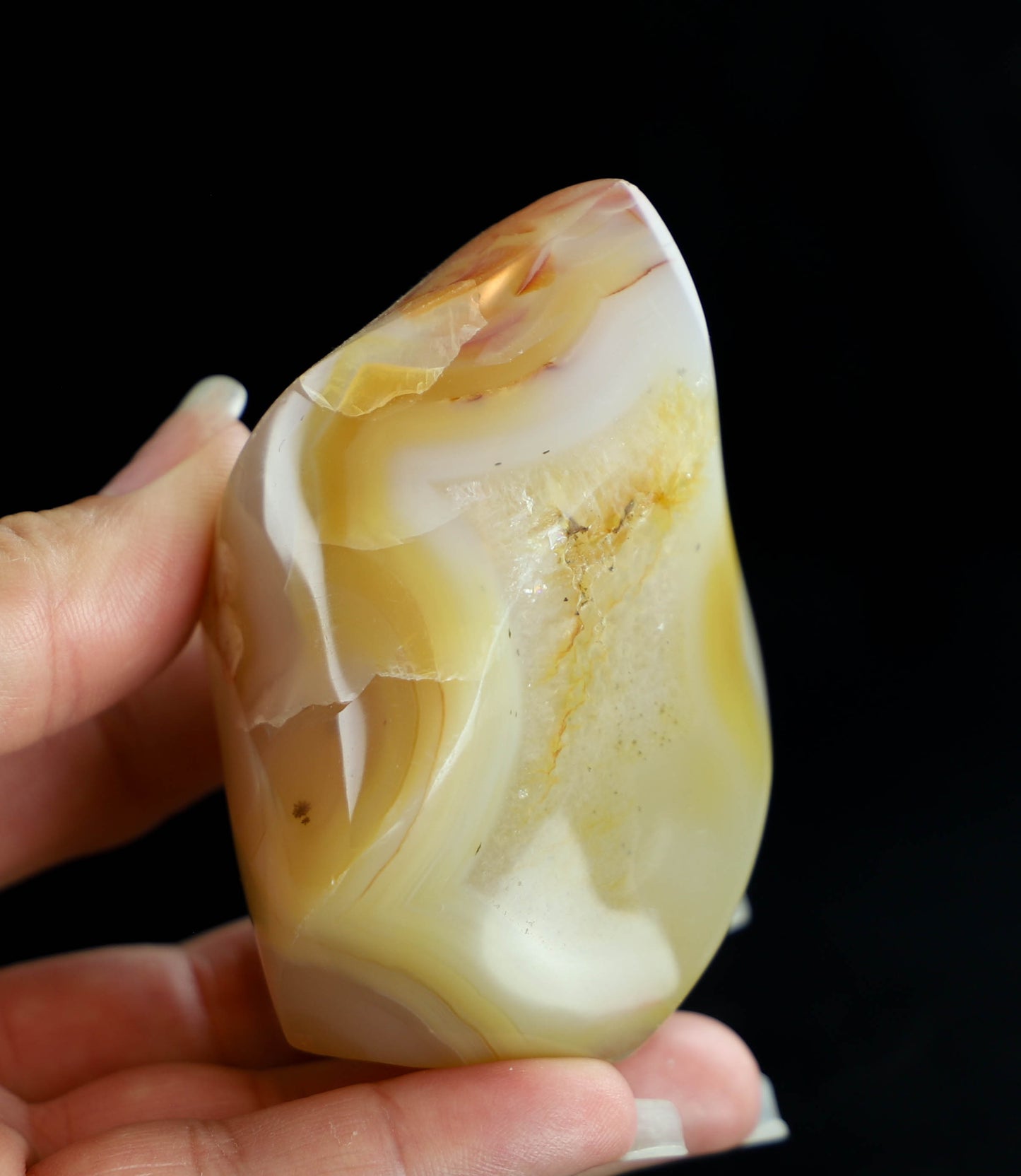 Flower Agate Crystal Flame