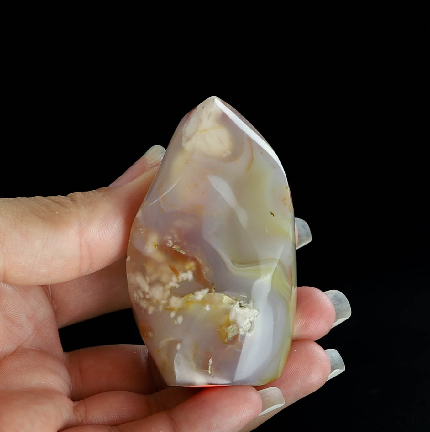 Flower Agate Crystal Flame