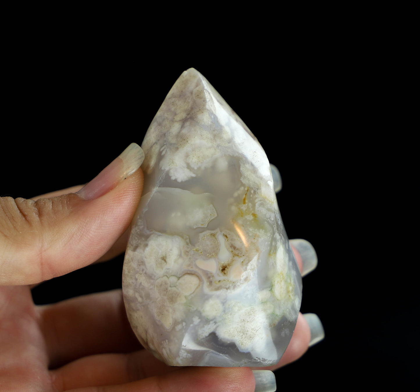 Flower Agate Crystal Flame