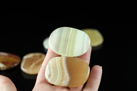 Onyx Flat Stones - Worry Stones
