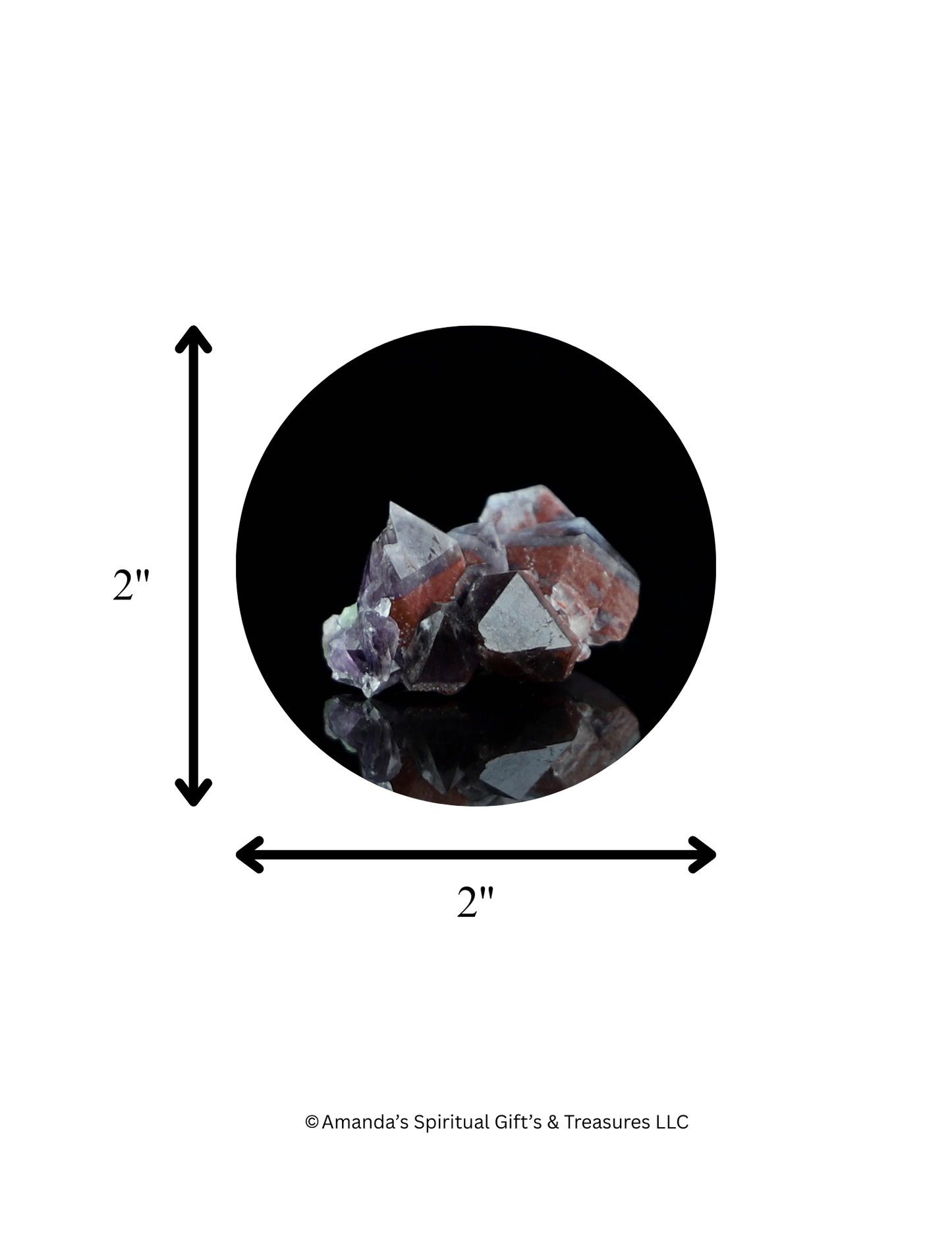 Hematite Included Amethyst Crystal Sticker - Digital Download
