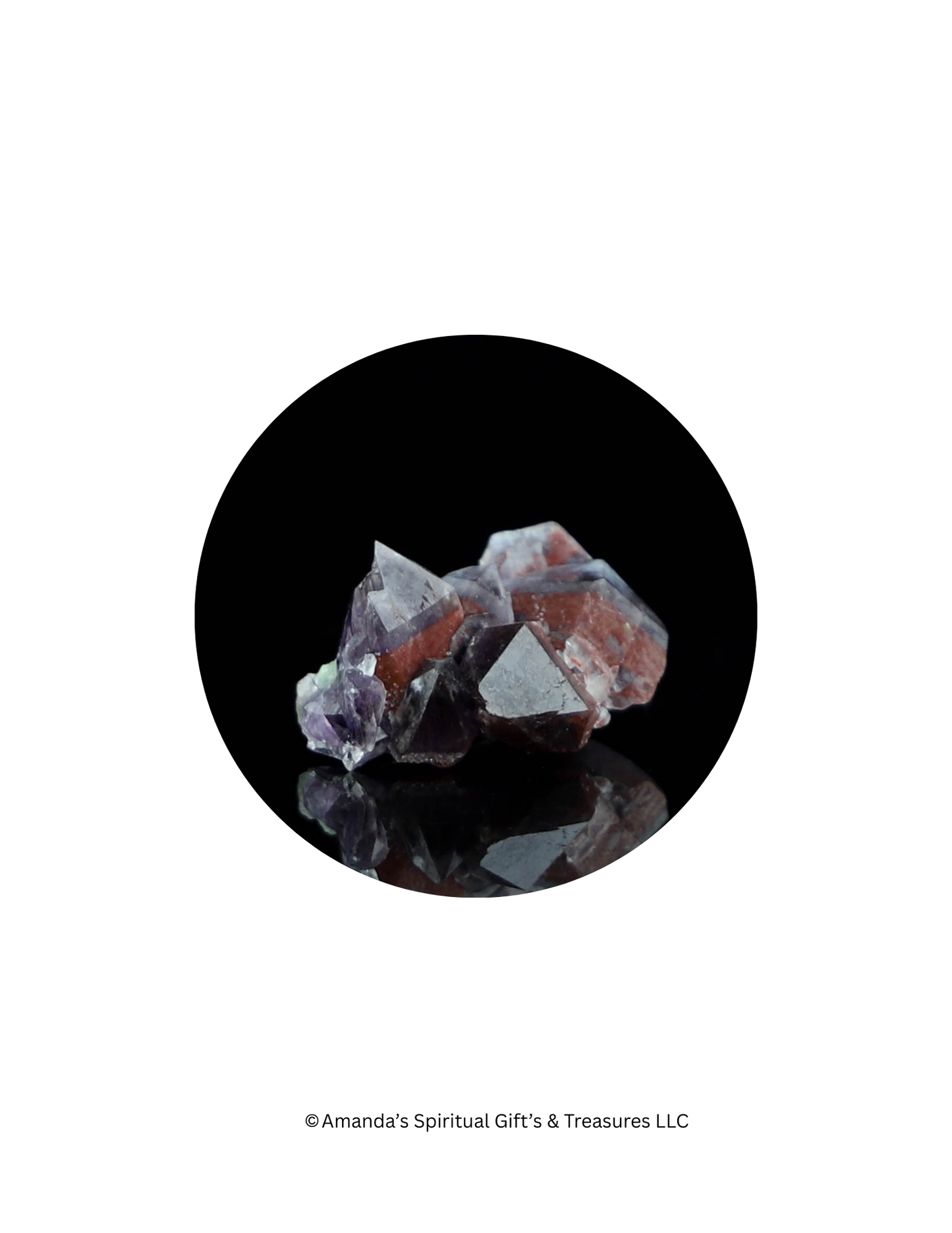 Hematite Included Amethyst Crystal Sticker - Digital Download