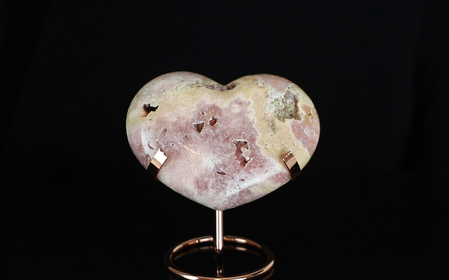 Natural Pink Amethyst Druzy Heart Crystal - Healing Stone for Love and Positivity