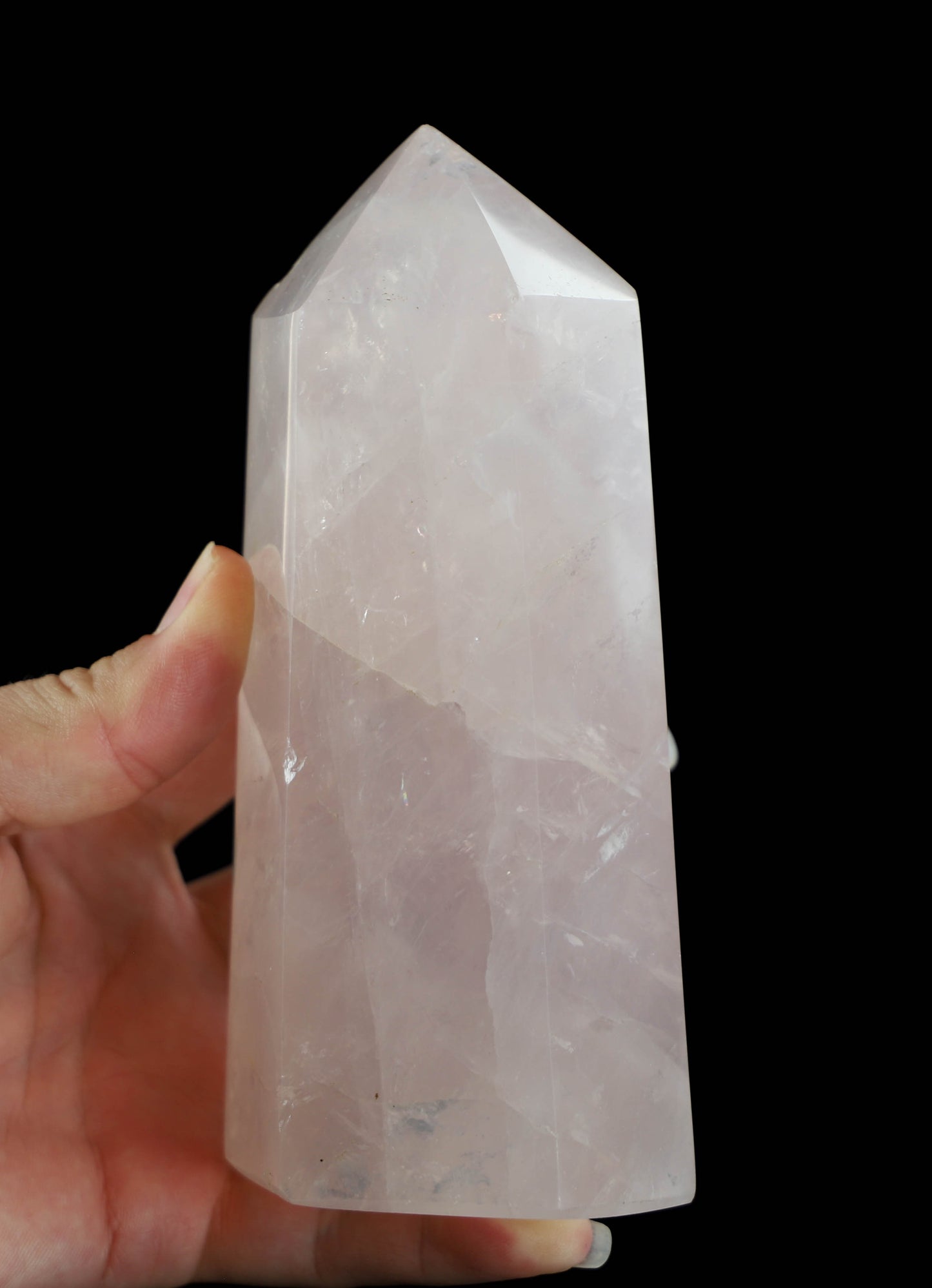 Natural Rose Quartz Tower - Healing, Love, Courage