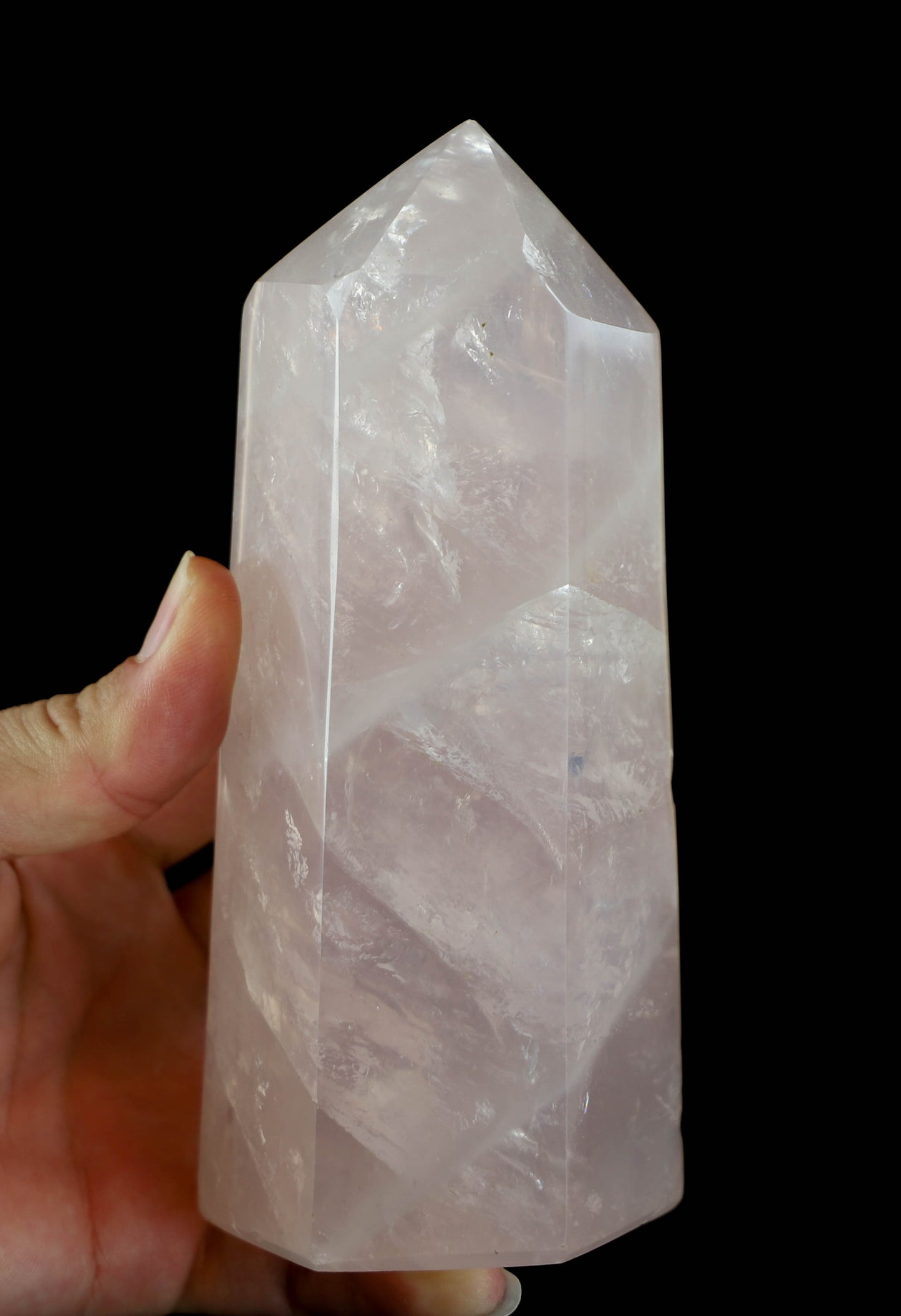 Natural Rose Quartz Tower - Healing, Love, Courage