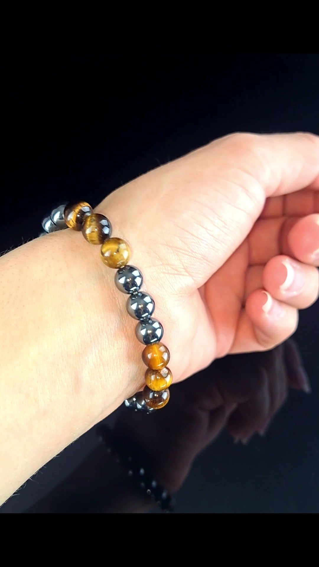 Tigers Eye & Hematite Gemstone Bracelet