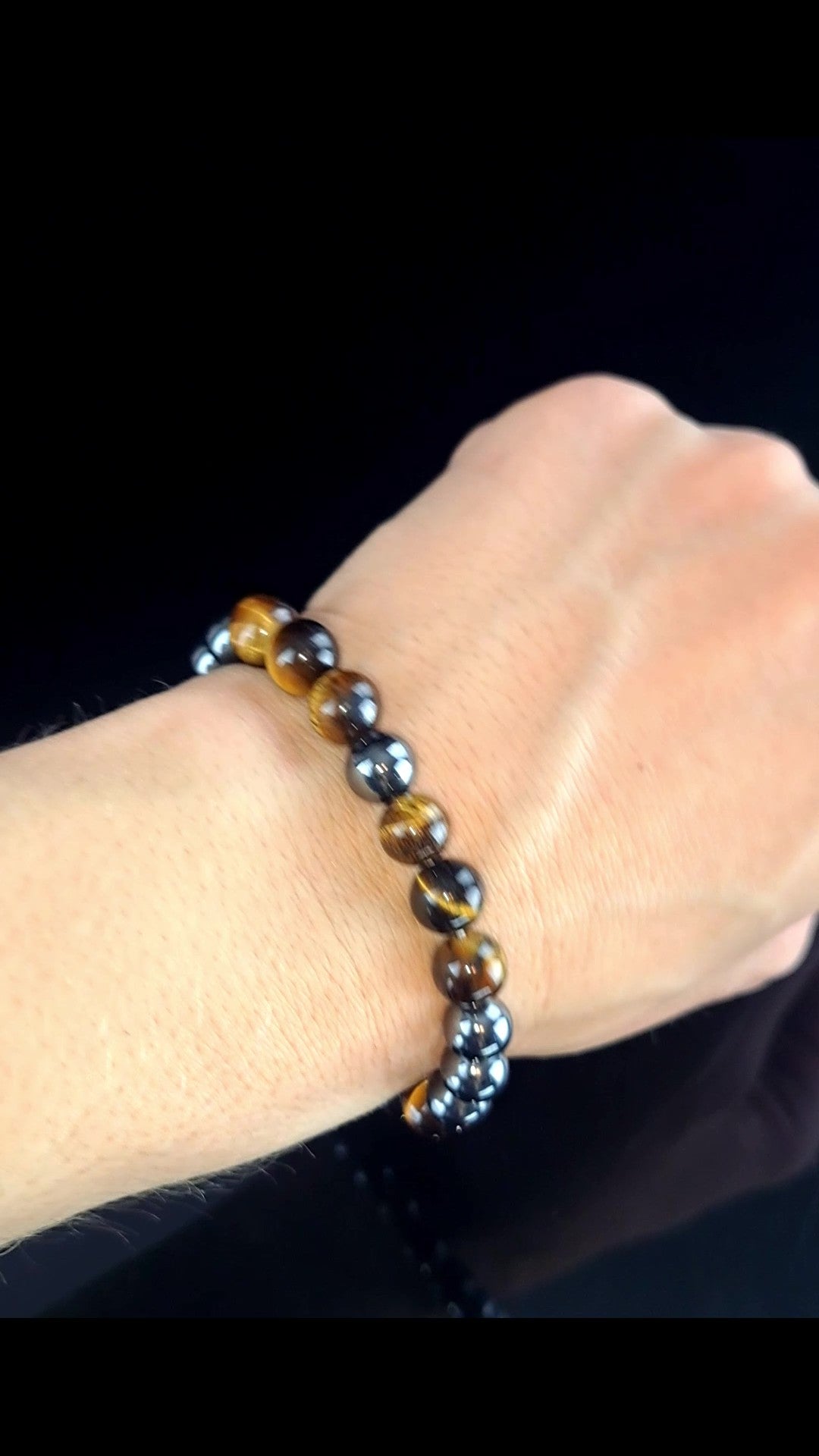 Tigers Eye & Hematite Gemstone Bracelet