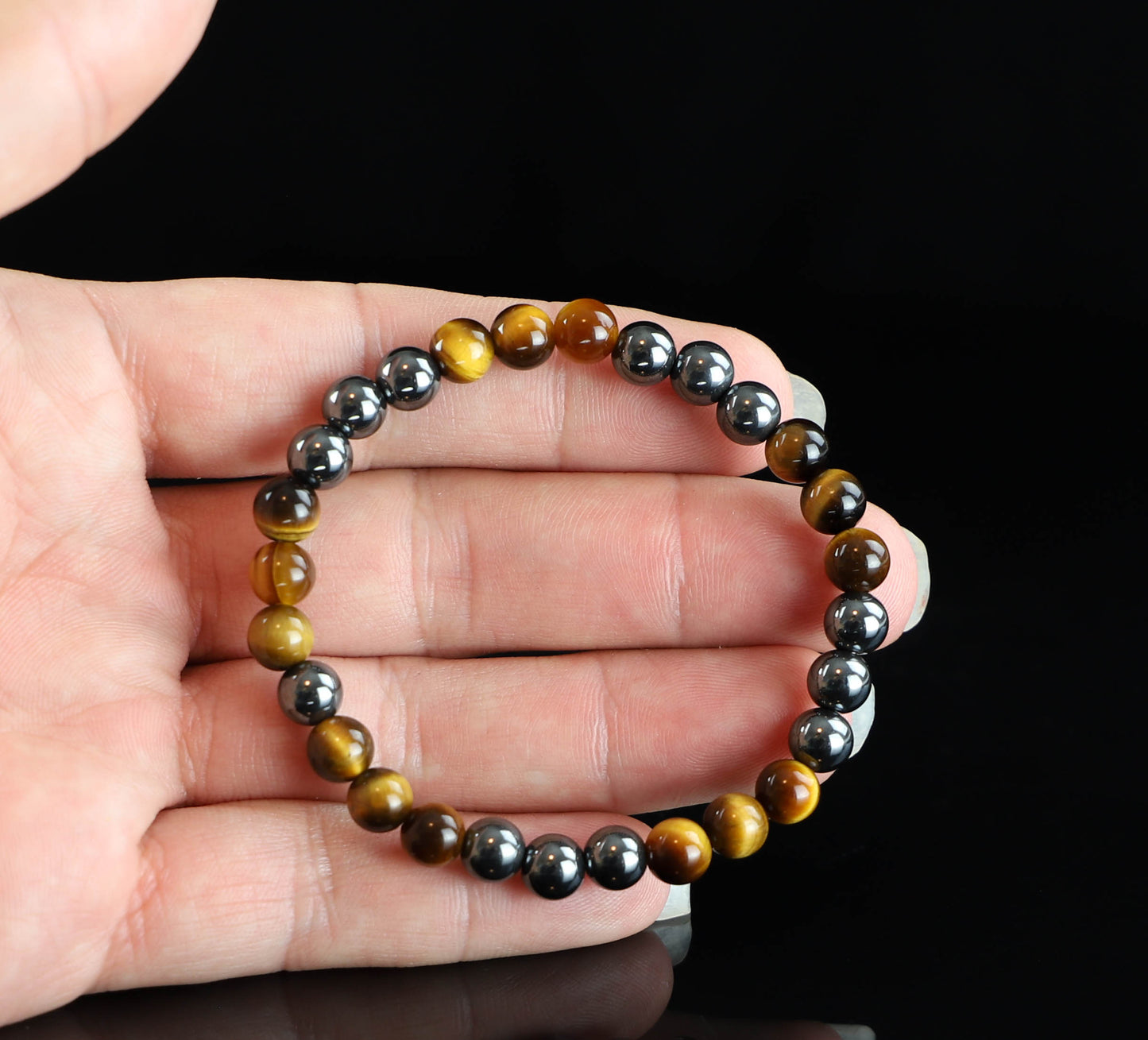 Tigers Eye & Hematite Gemstone Bracelet