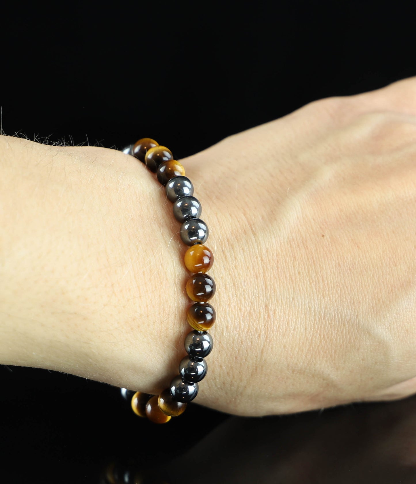 Tigers Eye & Hematite Gemstone Bracelet