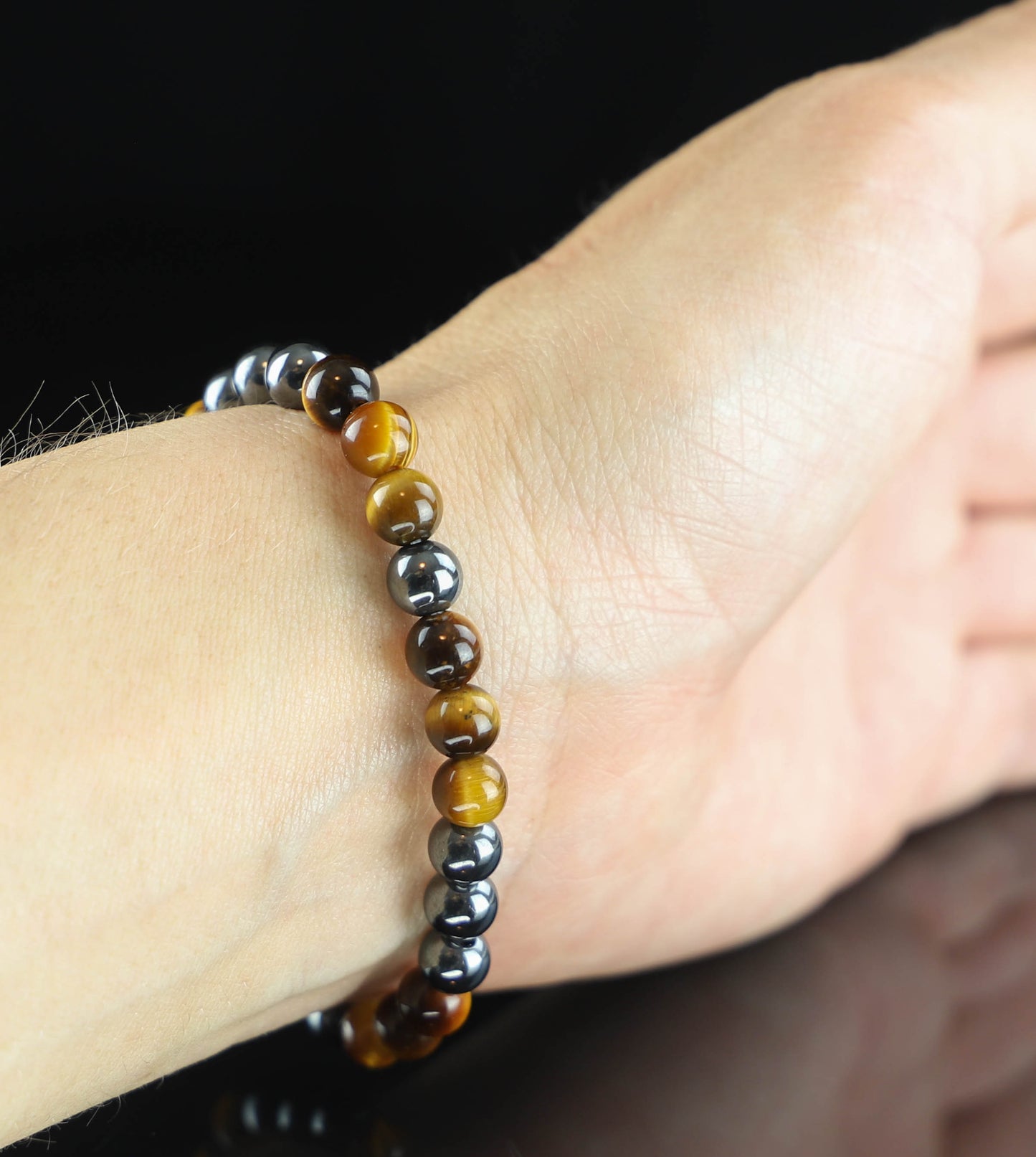 Tigers Eye & Hematite Gemstone Bracelet