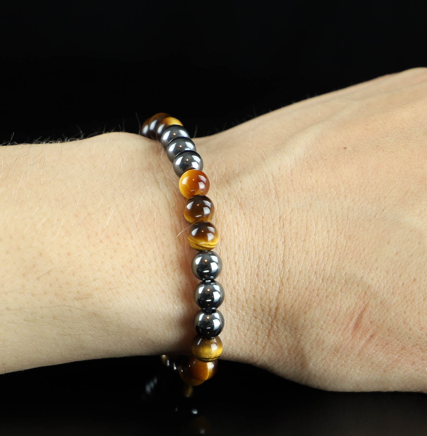 Tigers Eye & Hematite Gemstone Bracelet