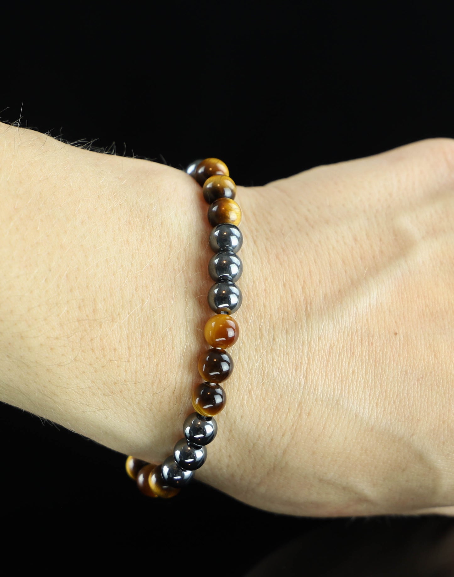 Tigers Eye & Hematite Gemstone Bracelet