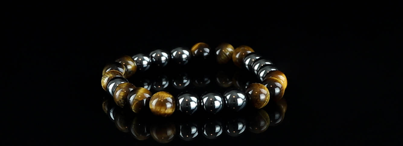 Tigers Eye & Hematite Gemstone Bracelet
