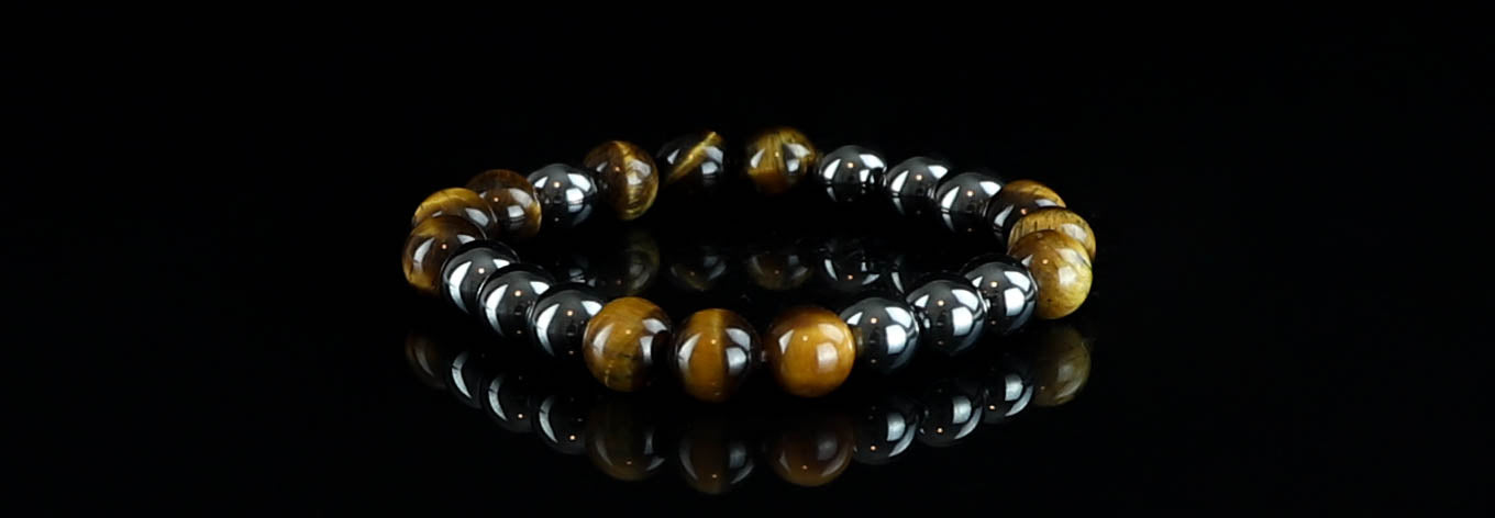 Tigers Eye & Hematite Gemstone Bracelet
