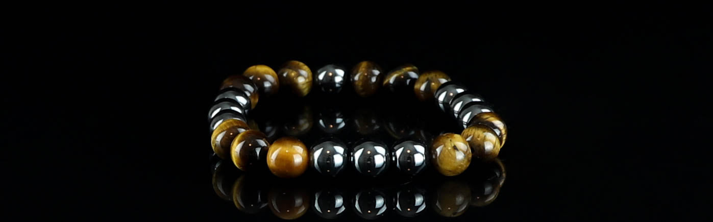 Tigers Eye & Hematite Gemstone Bracelet