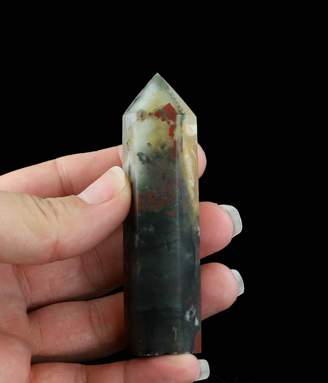 Bloodstone Tower Point - Protection, Courage, Grounding
