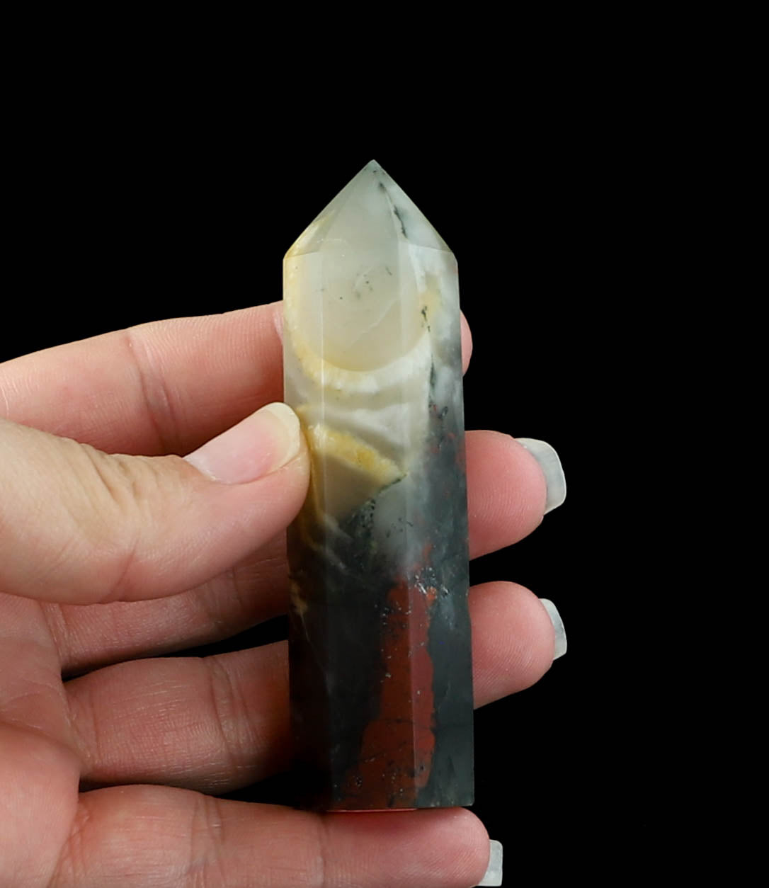 Bloodstone Tower Point - Protection, Courage, Grounding