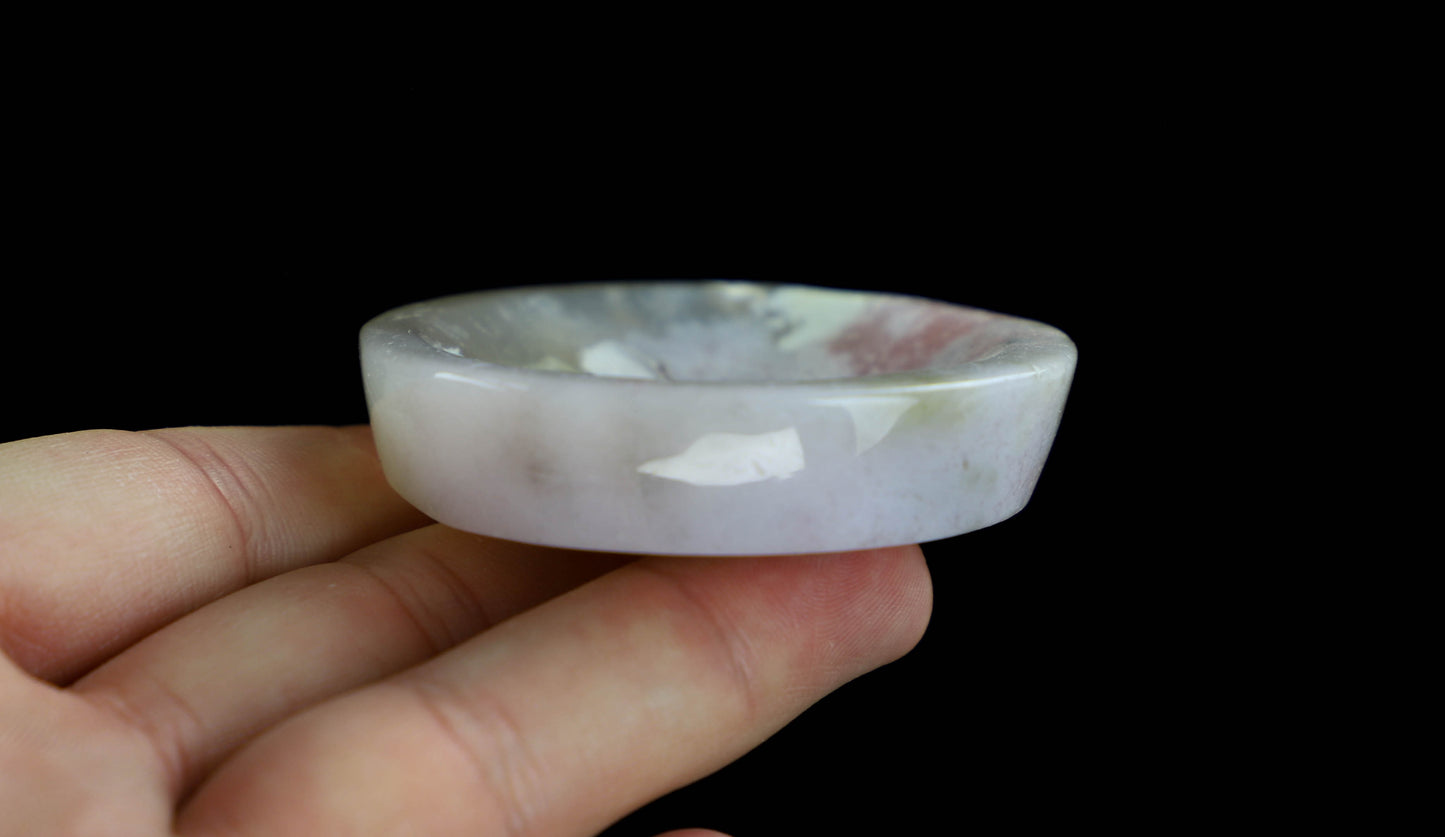 Flower Agate Crystal Bowl - Perfect for Meditation and Spiritual Energy