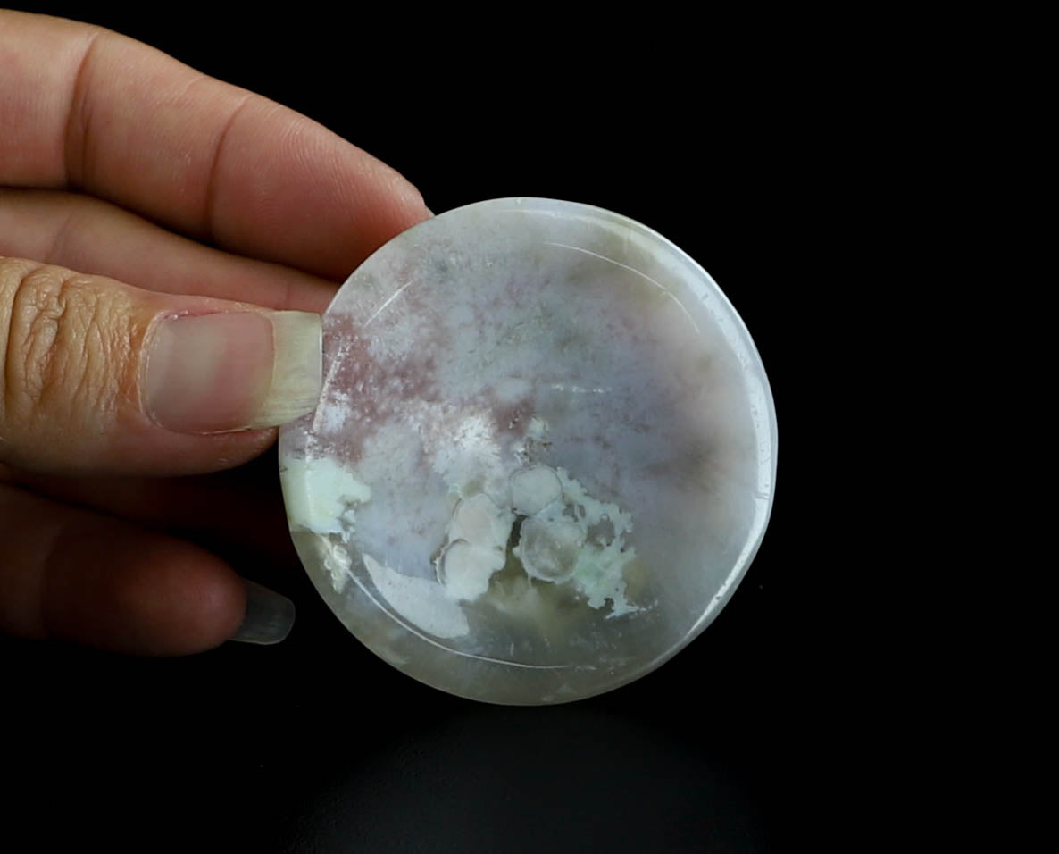 Flower Agate Crystal Bowl - Perfect for Meditation and Spiritual Energy