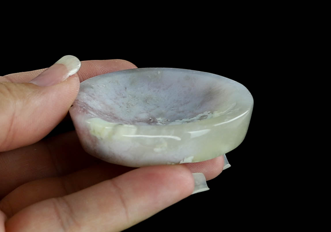 Flower Agate Crystal Bowl - Perfect for Meditation and Spiritual Energy