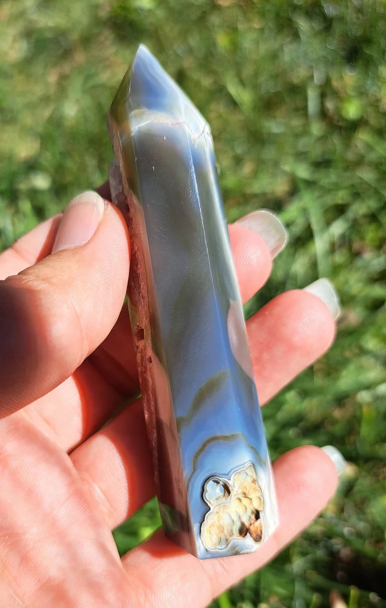 Stunning Agate Druzy Tower - Harmony, Positive Vibes, Inner Balance