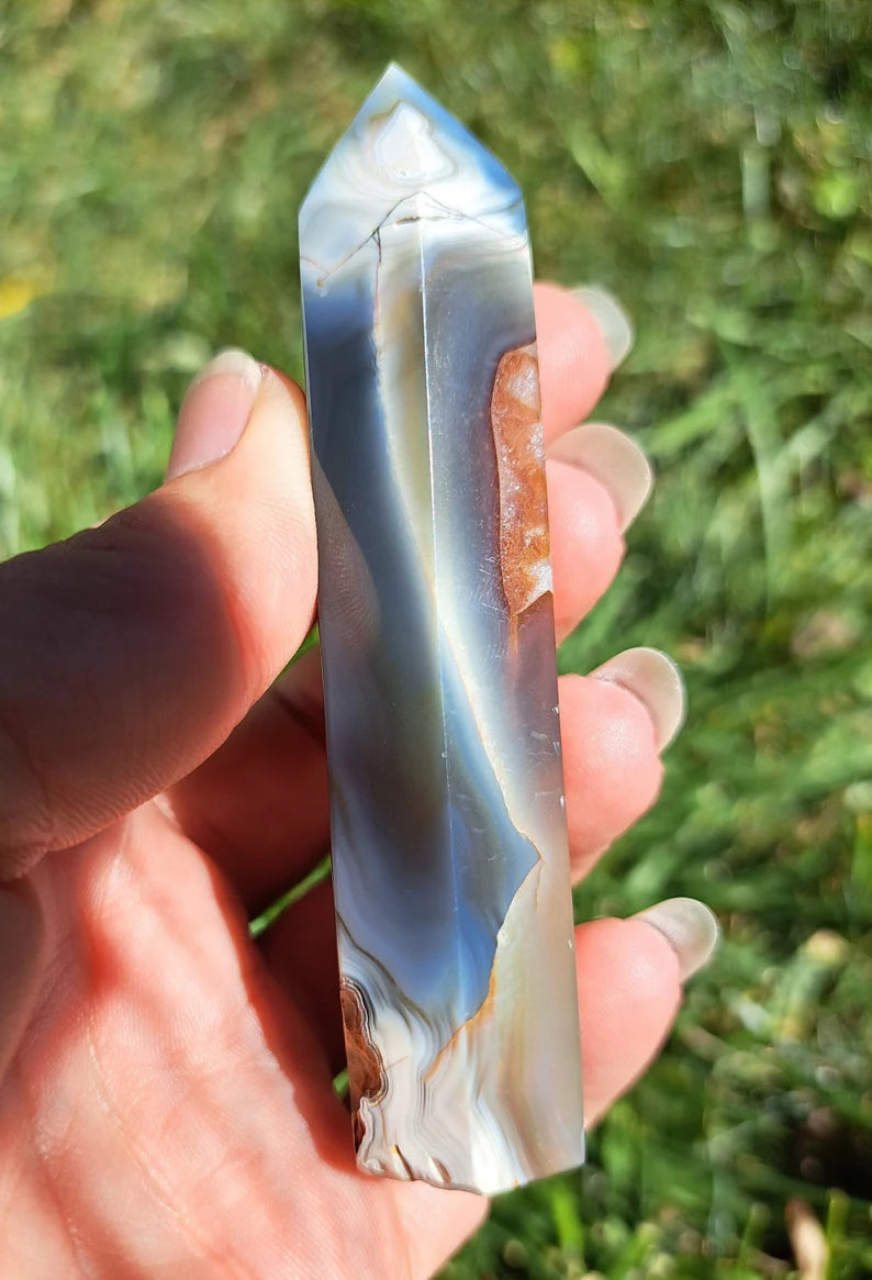 Stunning Agate Druzy Tower - Harmony, Positive Vibes, Inner Balance