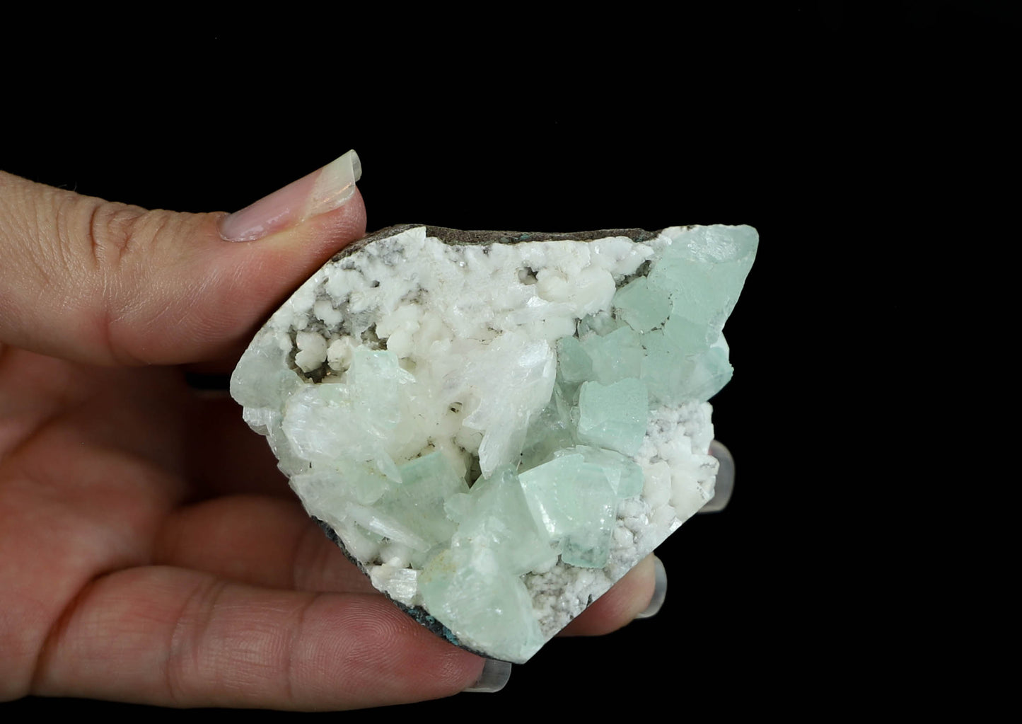 Green Apophyllite Specimen - Calming and Healing Mineral Décor