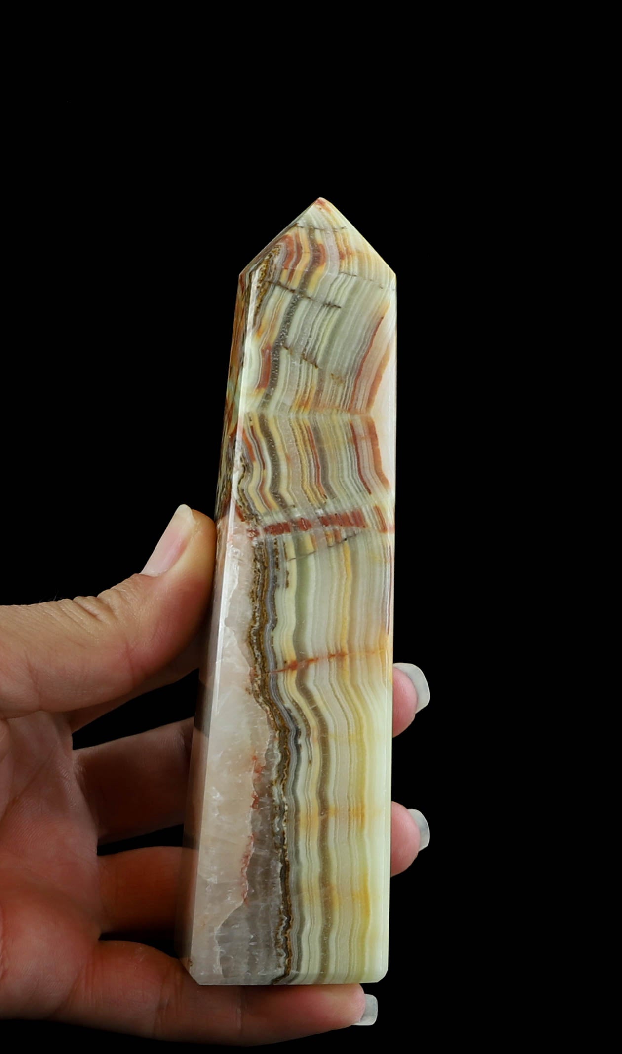 Natural Onyx Crystal Tower - Healing and Positive Energy