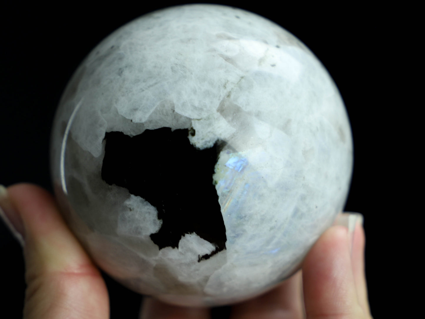 Rainbow Moonstone Sphere - For Healing and Spiritual Awakening