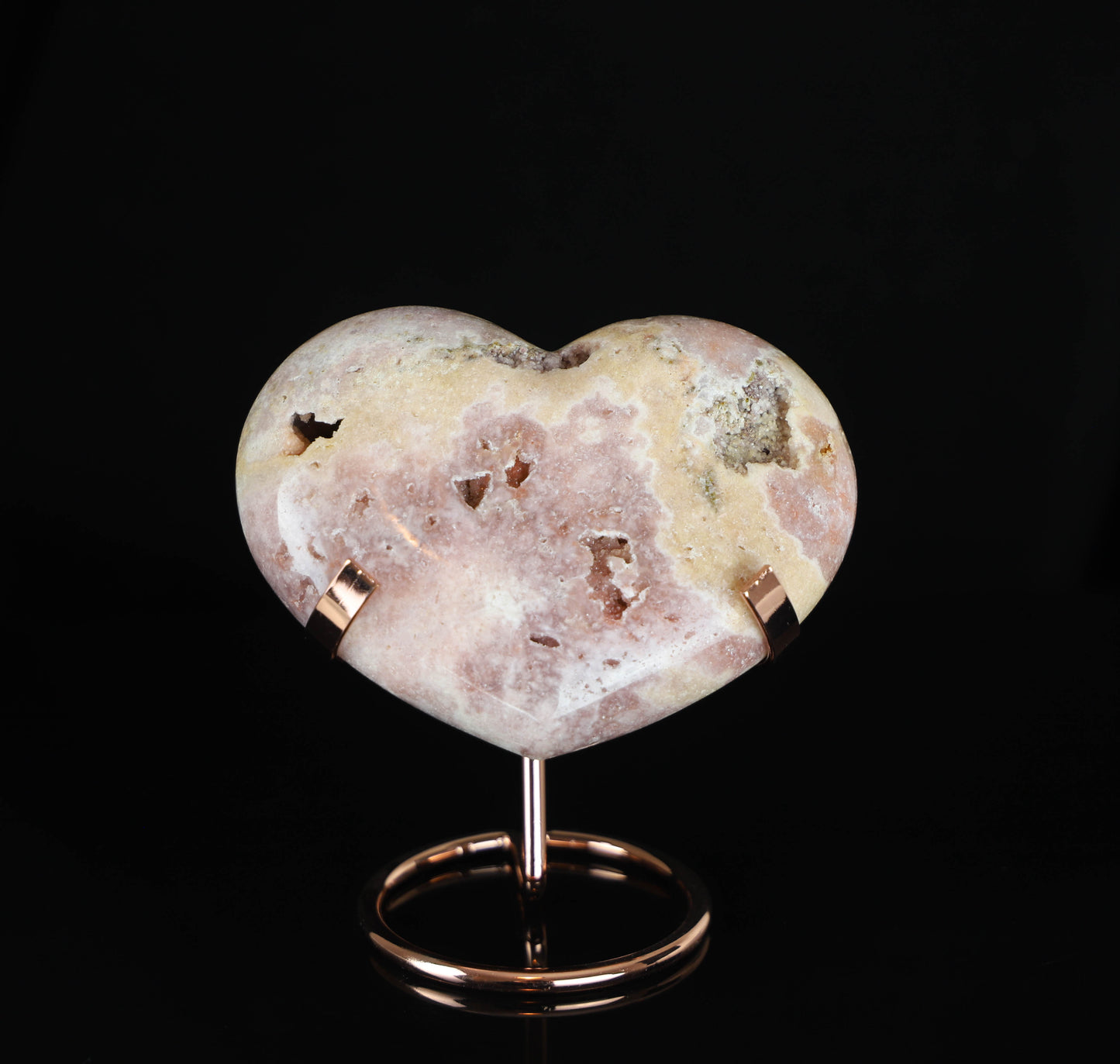 Natural Pink Amethyst Druzy Heart Crystal - Healing Stone for Love and Positivity