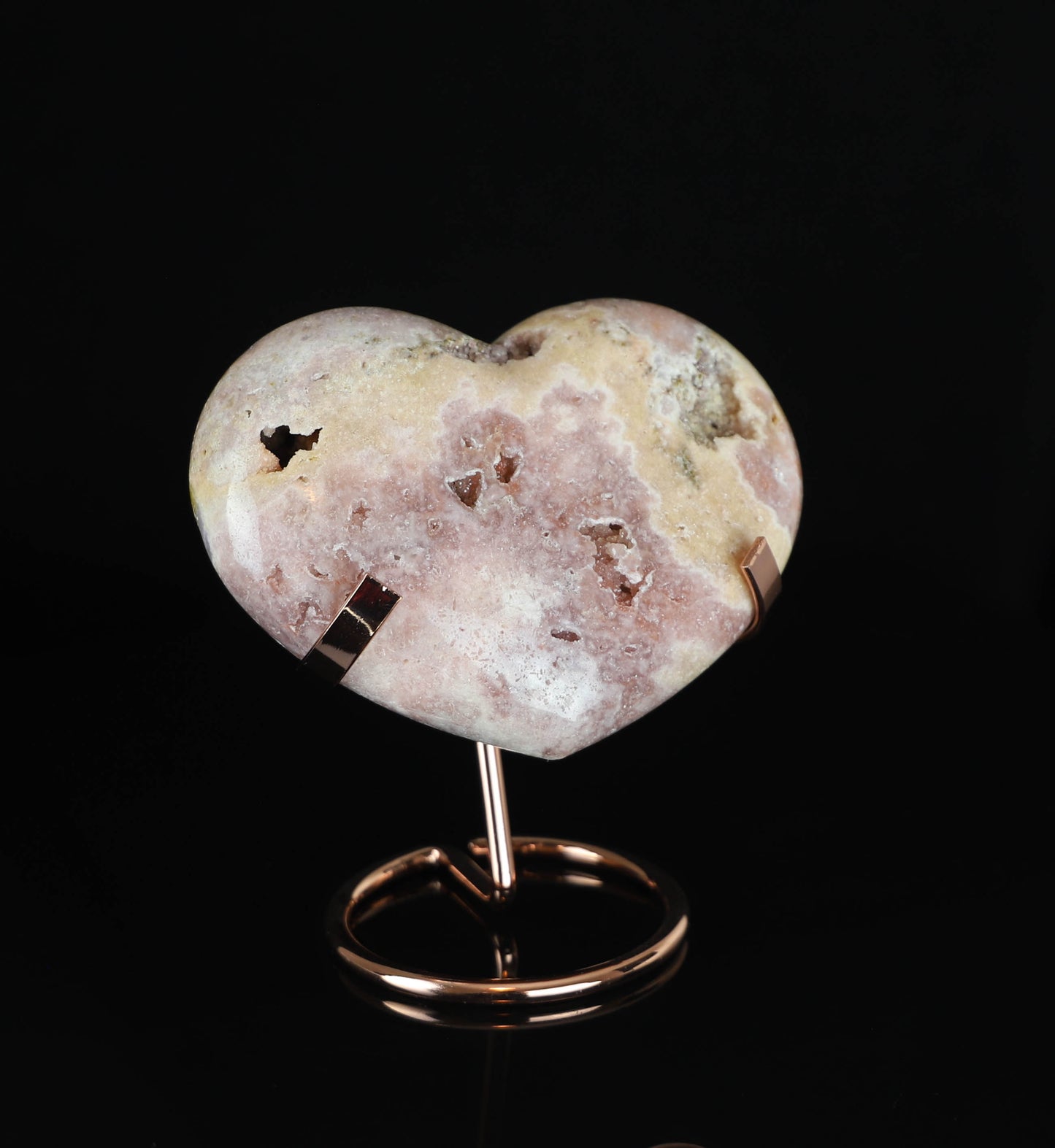 Natural Pink Amethyst Druzy Heart Crystal - Healing Stone for Love and Positivity