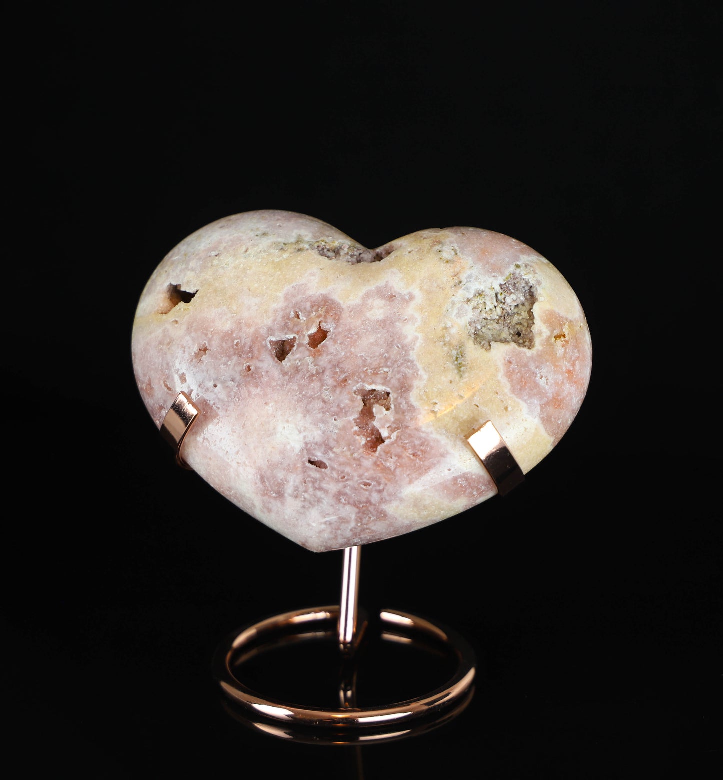 Natural Pink Amethyst Druzy Heart Crystal - Healing Stone for Love and Positivity
