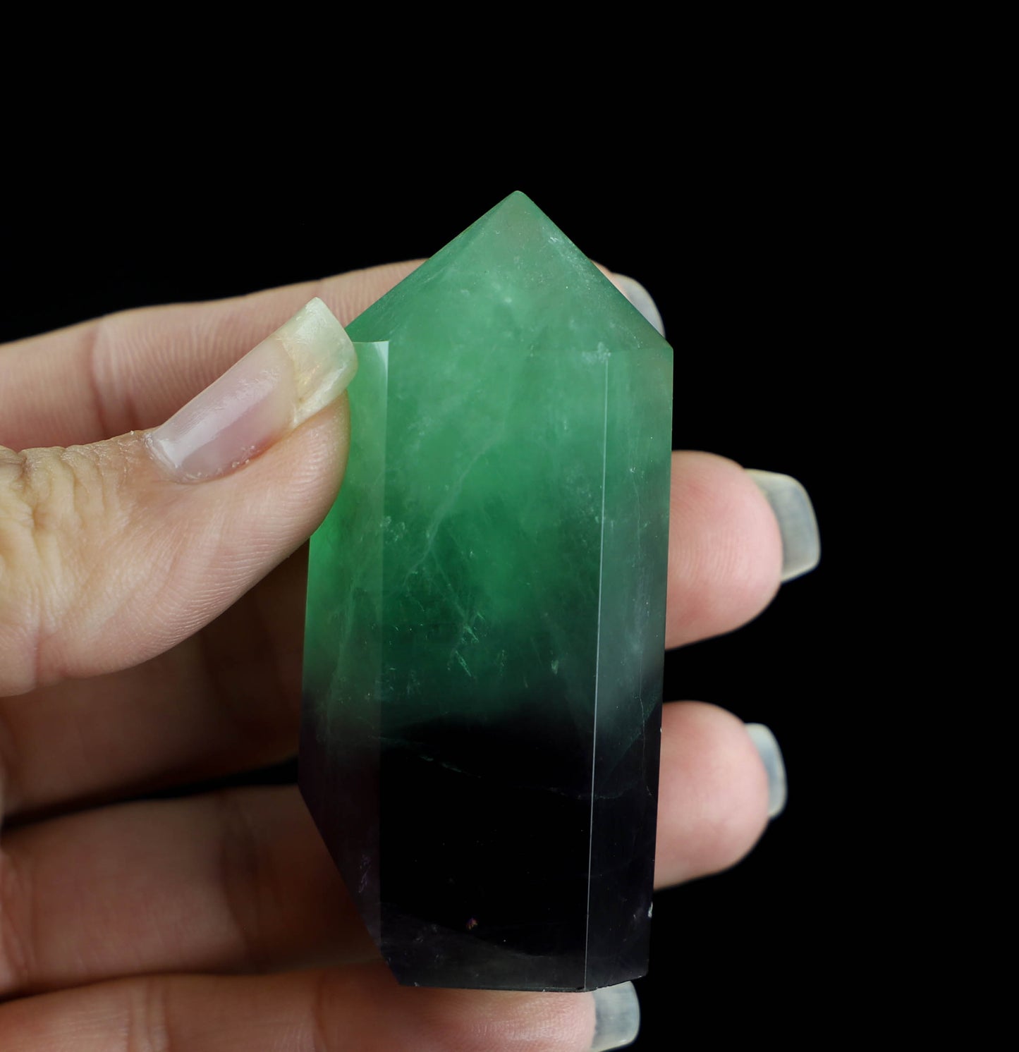 Green & Purple Fluorite Tower - Intuition, Meditation, Home Décor