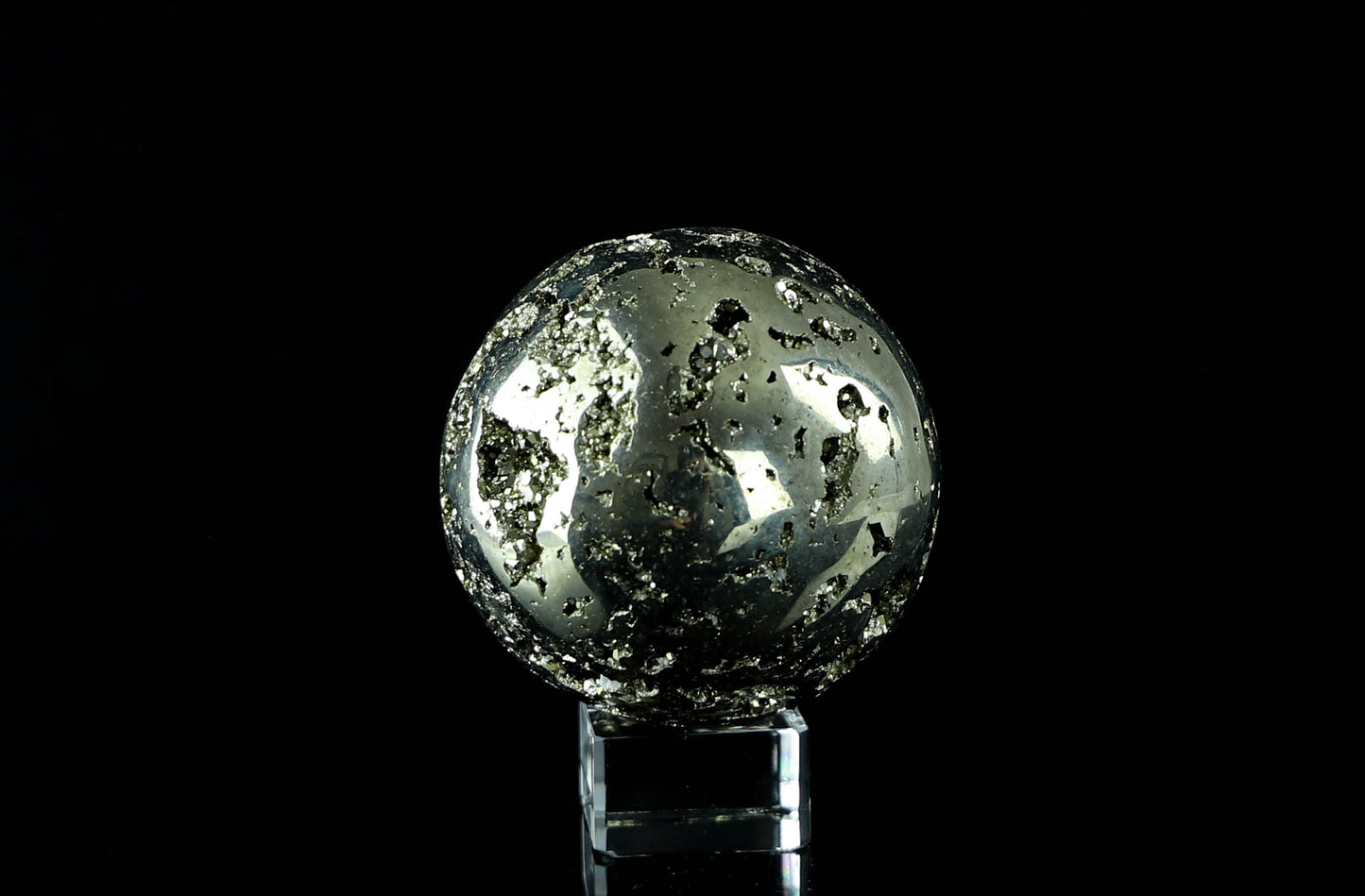 Druzy Pyrite Sphere - Handcrafted Crystal Sphere for Manifesting Wealth and Luck
