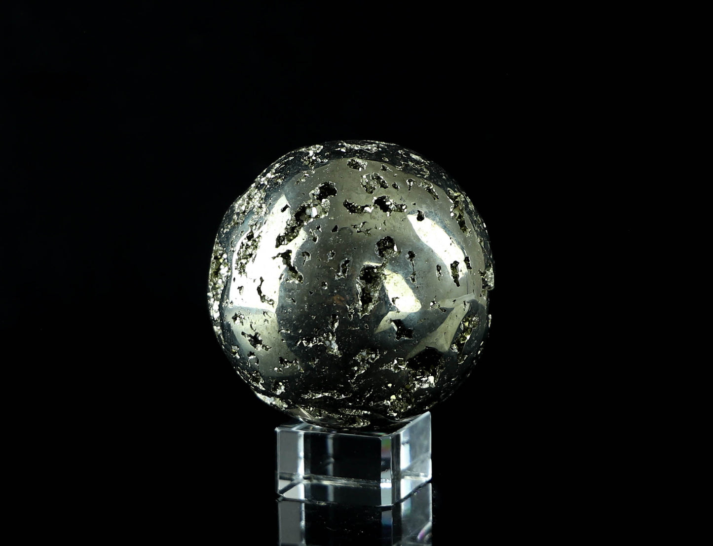 Druzy Pyrite Sphere - Handcrafted Crystal Sphere for Manifesting Wealth and Luck