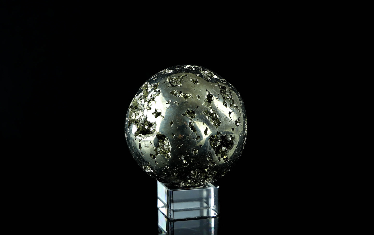 Druzy Pyrite Sphere - Handcrafted Crystal Sphere for Manifesting Wealth and Luck