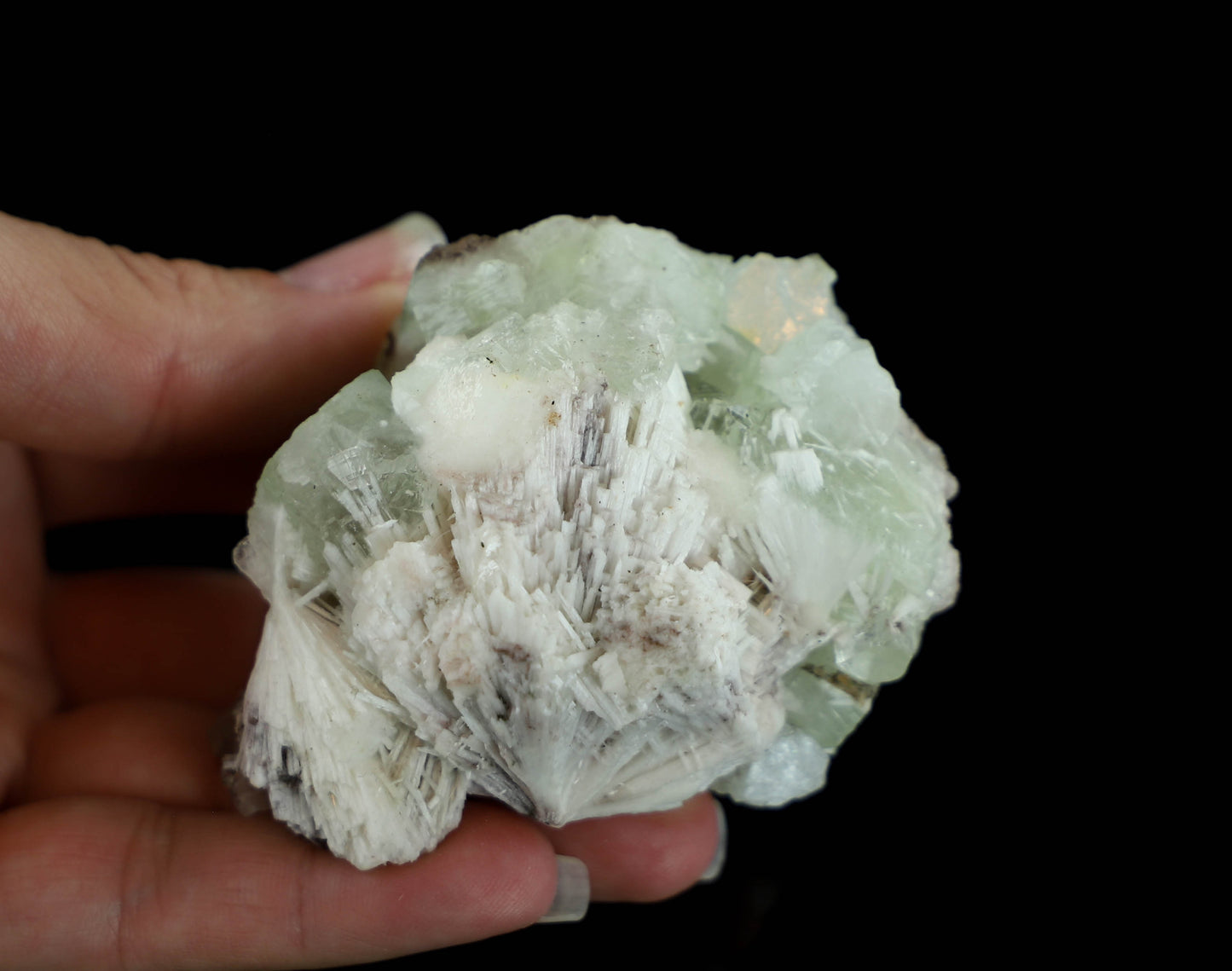 Unique Apophyllite and Scolecite Specimen - Rare Mineral Specimen for Positive Energy and Relaxation