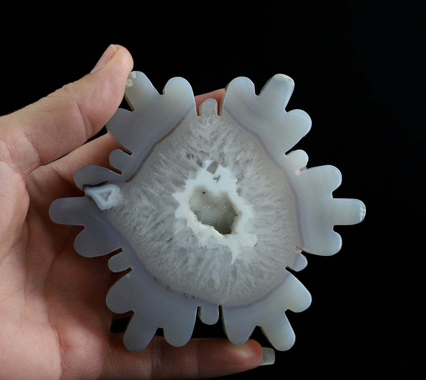 Agate Crystal Snowflake