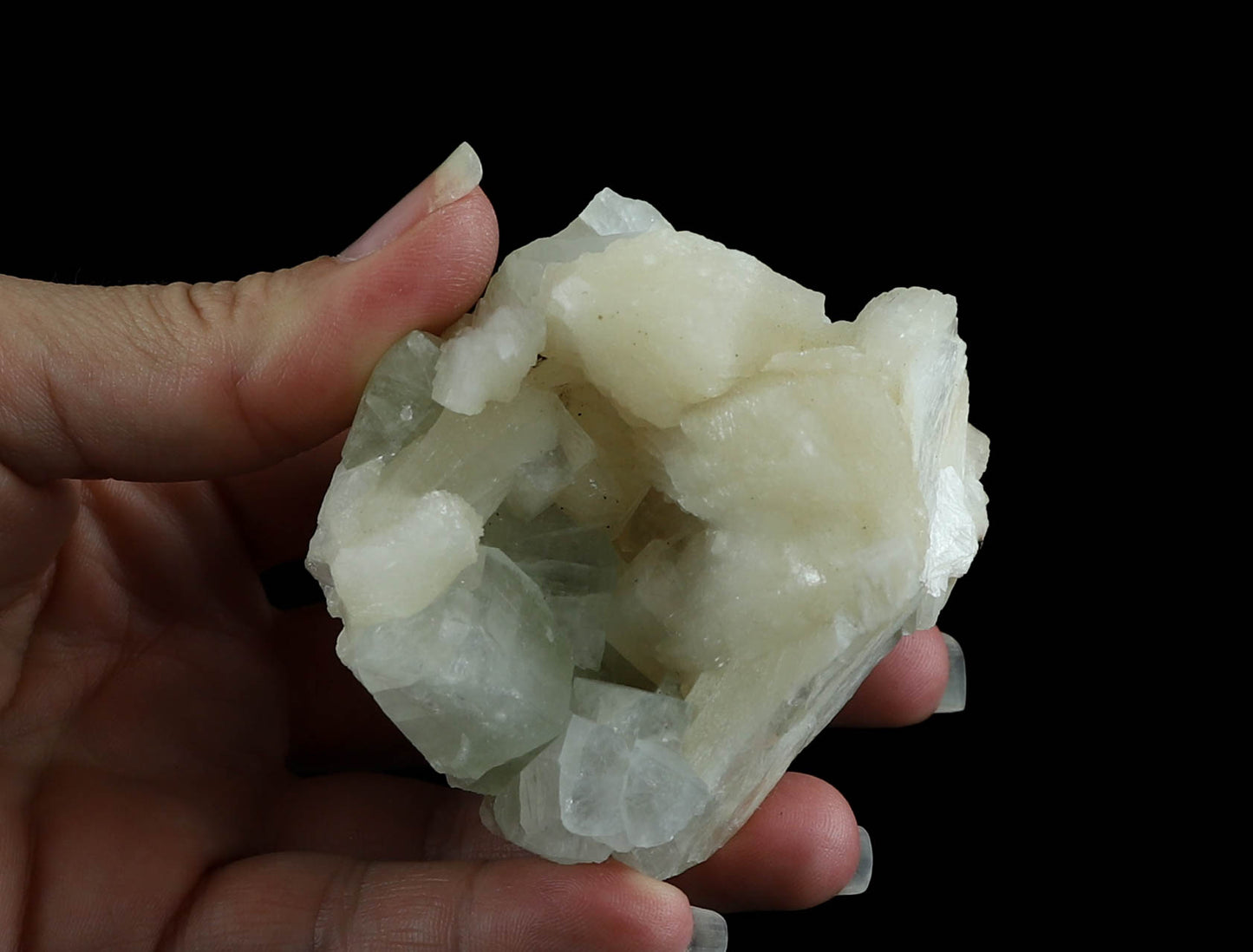 Stilbite and Apophyllite Specimen - Healing, Intuition, Calming