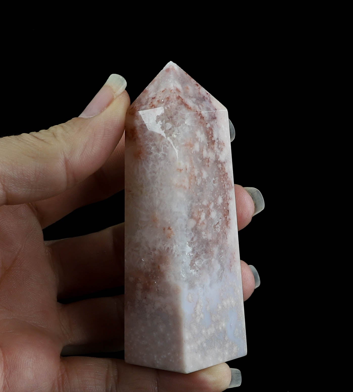 Pink Flower Agate Tower - Healing Crystal or Unique Gift