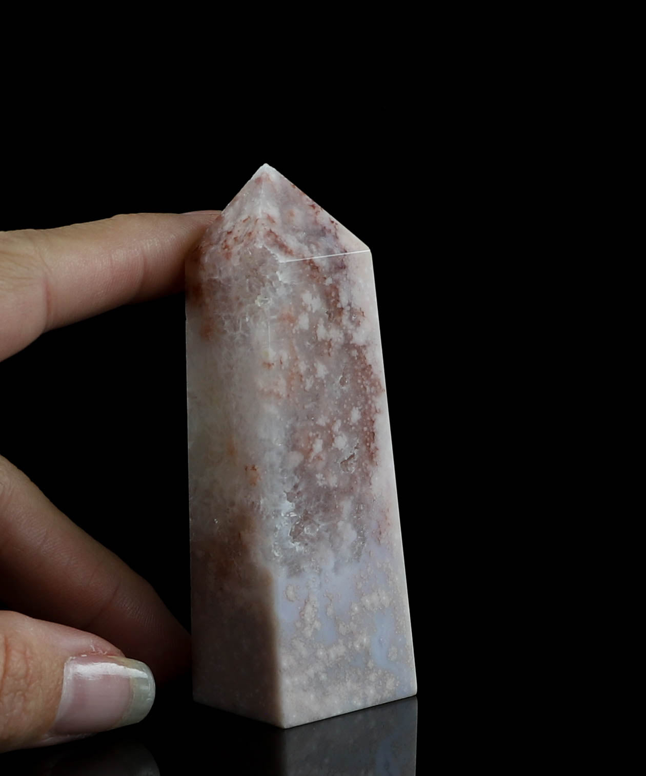Pink Flower Agate Tower - Healing Crystal or Unique Gift