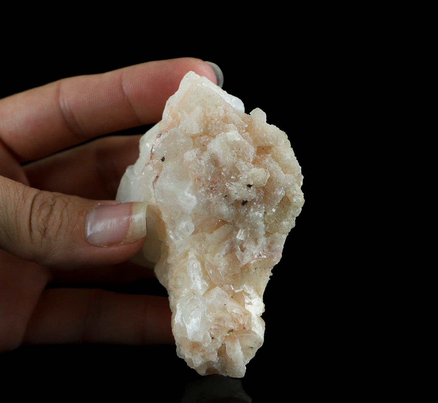 Peach Stilbite Cluster with Apophyllite - Beautiful Home Décor, Energy Cleansing