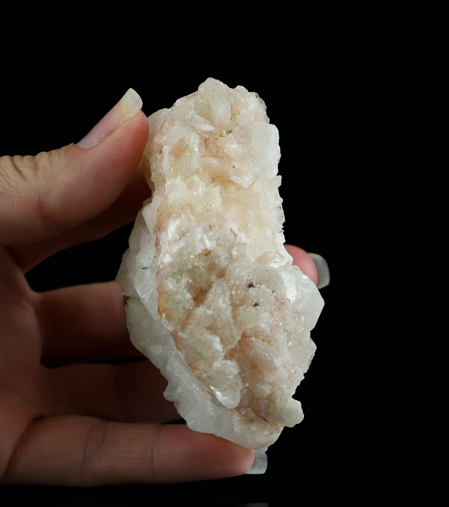 Peach Stilbite Cluster with Apophyllite - Beautiful Home Décor, Energy Cleansing