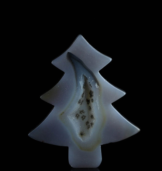 Agate Crystal Christmas Tree Carving